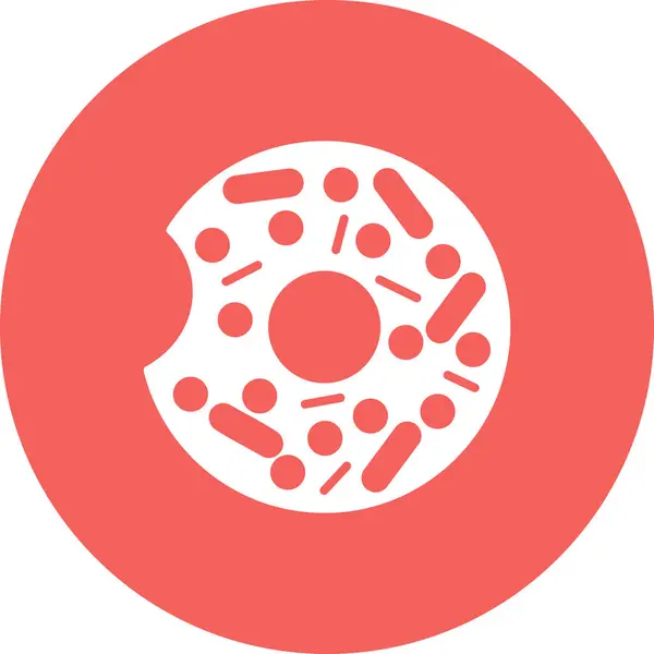 Ícone Donut Ilustração Vetorial Plana — Vetor de Stock