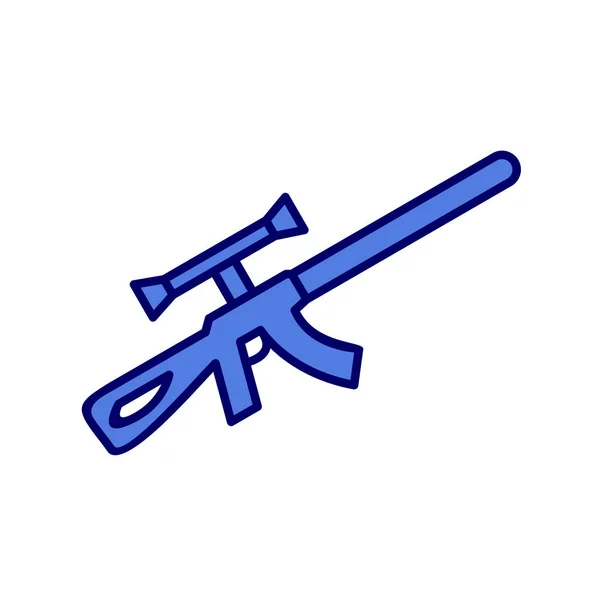 Ikona Wektora Snajperskiego Znak Cienkiej Linii Odizolowany Symbol Konturu Ilustracja — Wektor stockowy