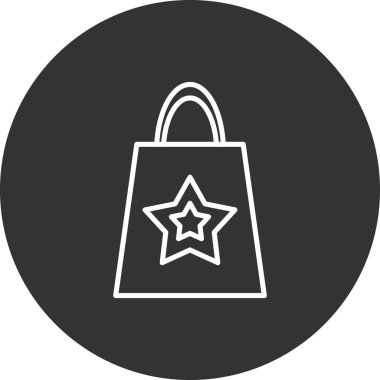 çanta simgesi vektör illüstrasyonu