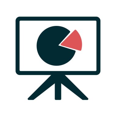 grafik, diyagram simgesi vektör çizimi