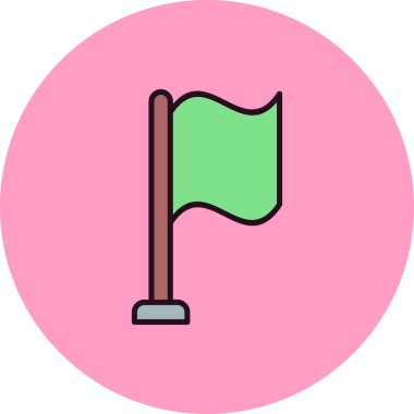 bayrak ikonu vektör illüstrasyonu