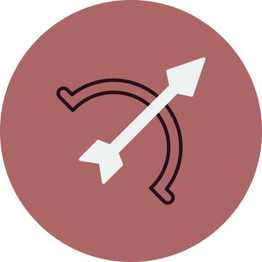 Arrow, web ve mobil uygulama tasarımınız için yay işareti simgesi vektörü, aşağı logo konsepti 