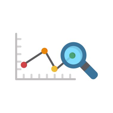 grafik, diyagram simgesi vektör çizimi