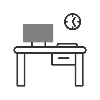 ofis tablosu vektör illüstrasyonu