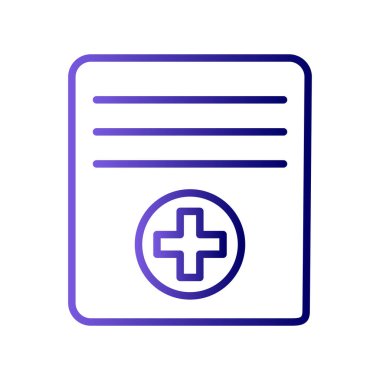 tıbbi dosya simge vektör çizim