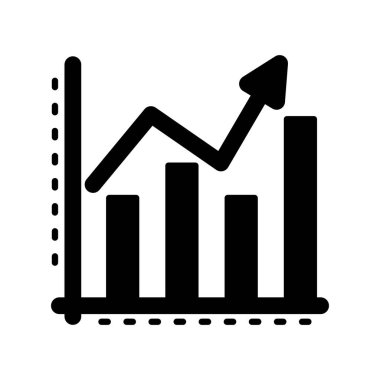 grafik, diyagram simgesi vektör çizimi