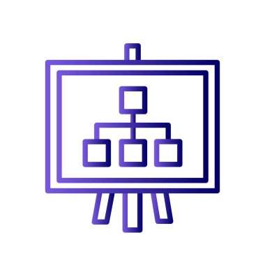 Şema vektör simgesi ile sunum tahtası Modern basit tasarım