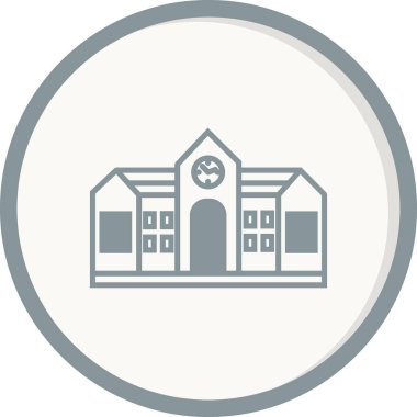 Üniversite kampüs binası ikonunun vektör illüstrasyonu 