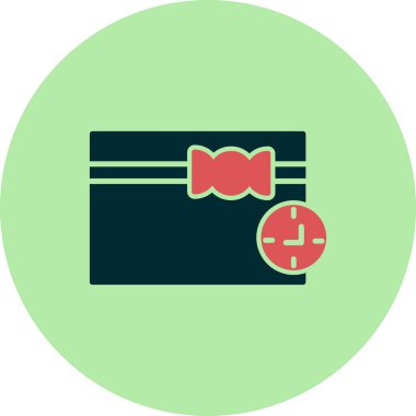 Saat simgesi vektör illüstrasyonu