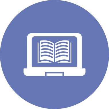 çevrimiçi öğrenme simgesi vektör illüstrasyonu