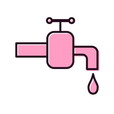 Su musluğu ikonu vektör illüstrasyonu