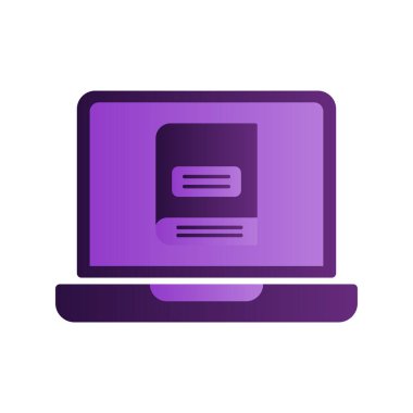 çevrimiçi öğrenme simgesi vektör illüstrasyonu