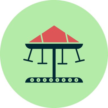 Atlıkarınca simgesi, vektör illüstrasyonu