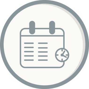 Takvim simgesi, vektör çizimi 