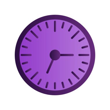 Duvar Saati, web simgesi basit illüstrasyon