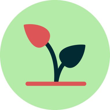 bitki simgesi, vektör illüstrasyonunu terk eder