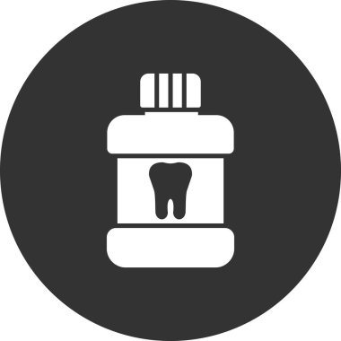 Mouth Wash simge vektörü web ve mobil uygulama tasarımınız için beyaz arkaplanda izole edilmiş, logo konsepti