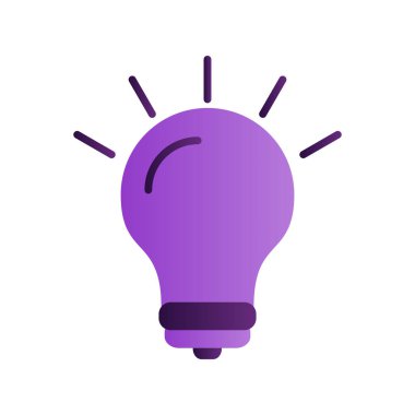 Ampul. Web simgesi basit bir illüstrasyon. fikir sembolü