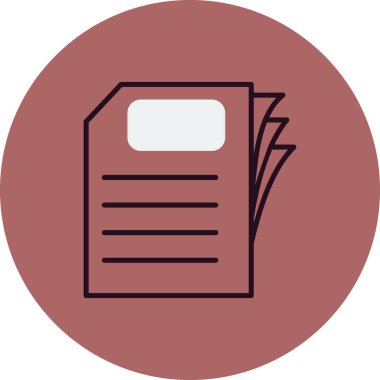 Kağıt, belge simgesi modada  