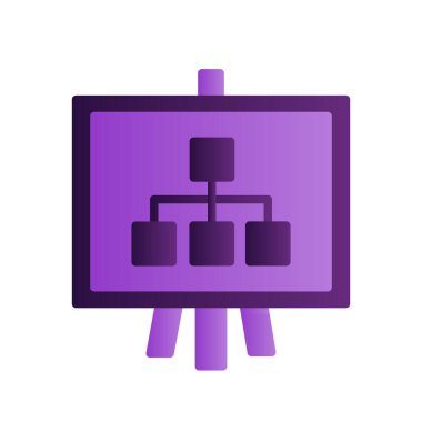 Şema vektör simgesi ile sunum tahtası Modern basit tasarım