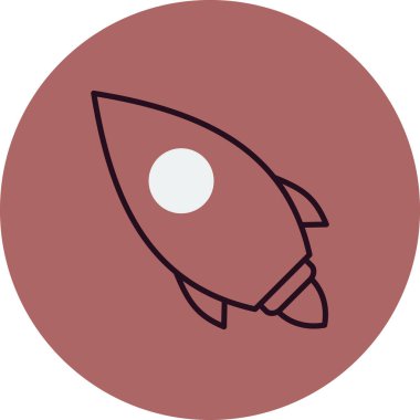 Roket ikonu. Basit tasarım