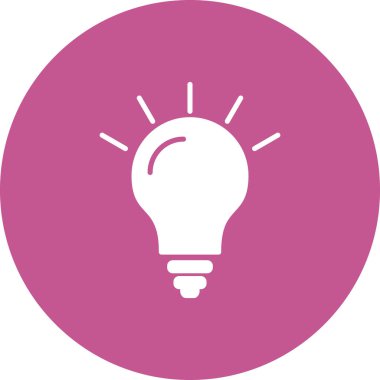 Ampul. Web simgesi basit bir illüstrasyon. fikir sembolü