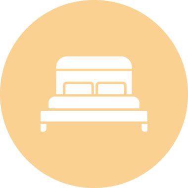 Yatak simgesinin vektör illüstrasyonu 