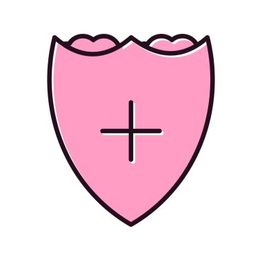 Hijyen kalkanı. Web simgesi basit illüstrasyon