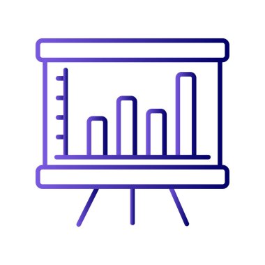 grafik, diyagram simgesi vektör çizimi