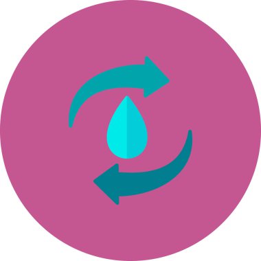 Geri dönüşüm simgesi, vektör illüstrasyonu