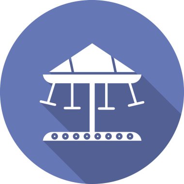 Atlıkarınca simgesi, vektör illüstrasyonu