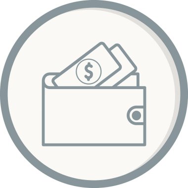 cüzdan ikonu vektör illüstrasyonu