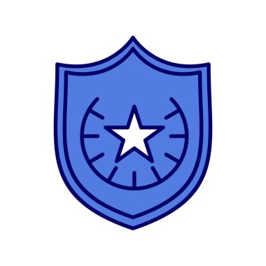 Polis Rozeti simgesi, vektör illüstrasyon tasarımı