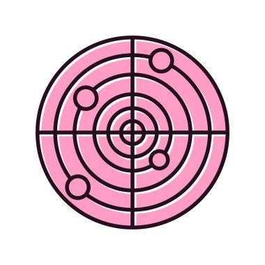 radar simgesi vektör illüstrasyonu