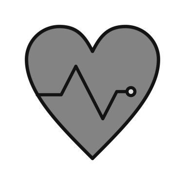 Kalp ikonu vektör illüstrasyonu