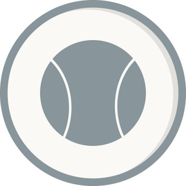 Tenis topu ikonu. Basit resimleme