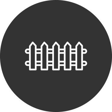 çit simgesi, vektör çizimi