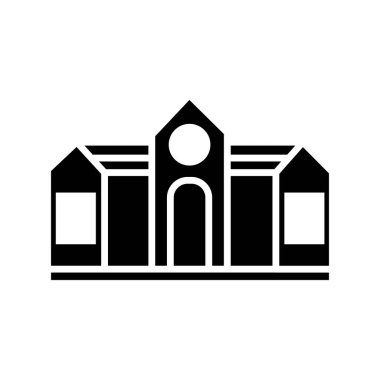 Üniversite kampüs binası ikonunun vektör illüstrasyonu 