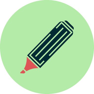 Vurgulayıcı ağ simgesi, basit illüstrasyon