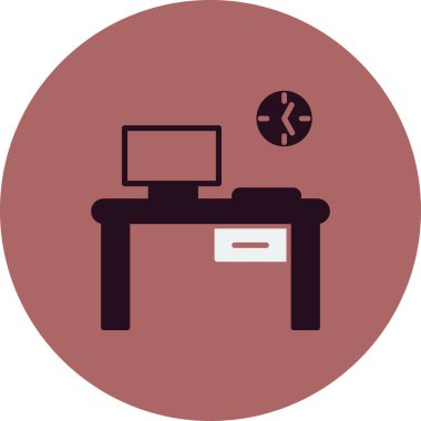 ofis tablosu vektör illüstrasyonu