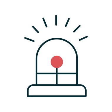 Siren simgesi, vektör çizimi