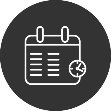 Takvim simgesi, vektör çizimi 