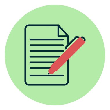 not ve kalem vektör illüstrasyonu