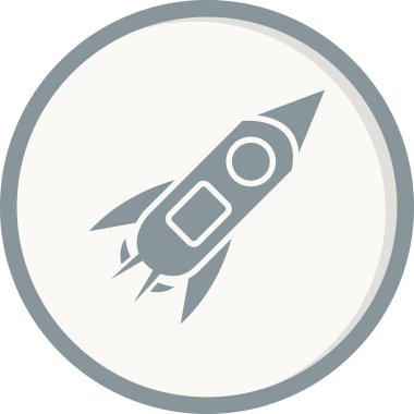 Roket ikonu. Basit tasarım