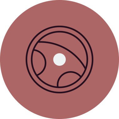 Bir direksiyon simgesinin vektör çizimi. 