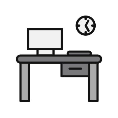 ofis tablosu vektör illüstrasyonu