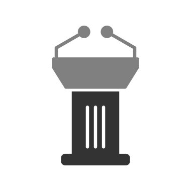 Podyum simgesi vektör logosu illüstrasyonu.  