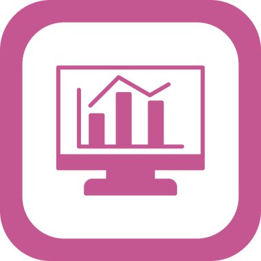 Diyagram grafik simgesi, vektör illüstrasyonu