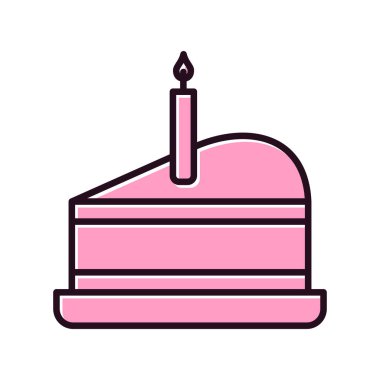 kek dilimi vektör illüstrasyonu