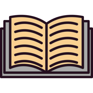 kitap simgesi vektör illüstrasyonu